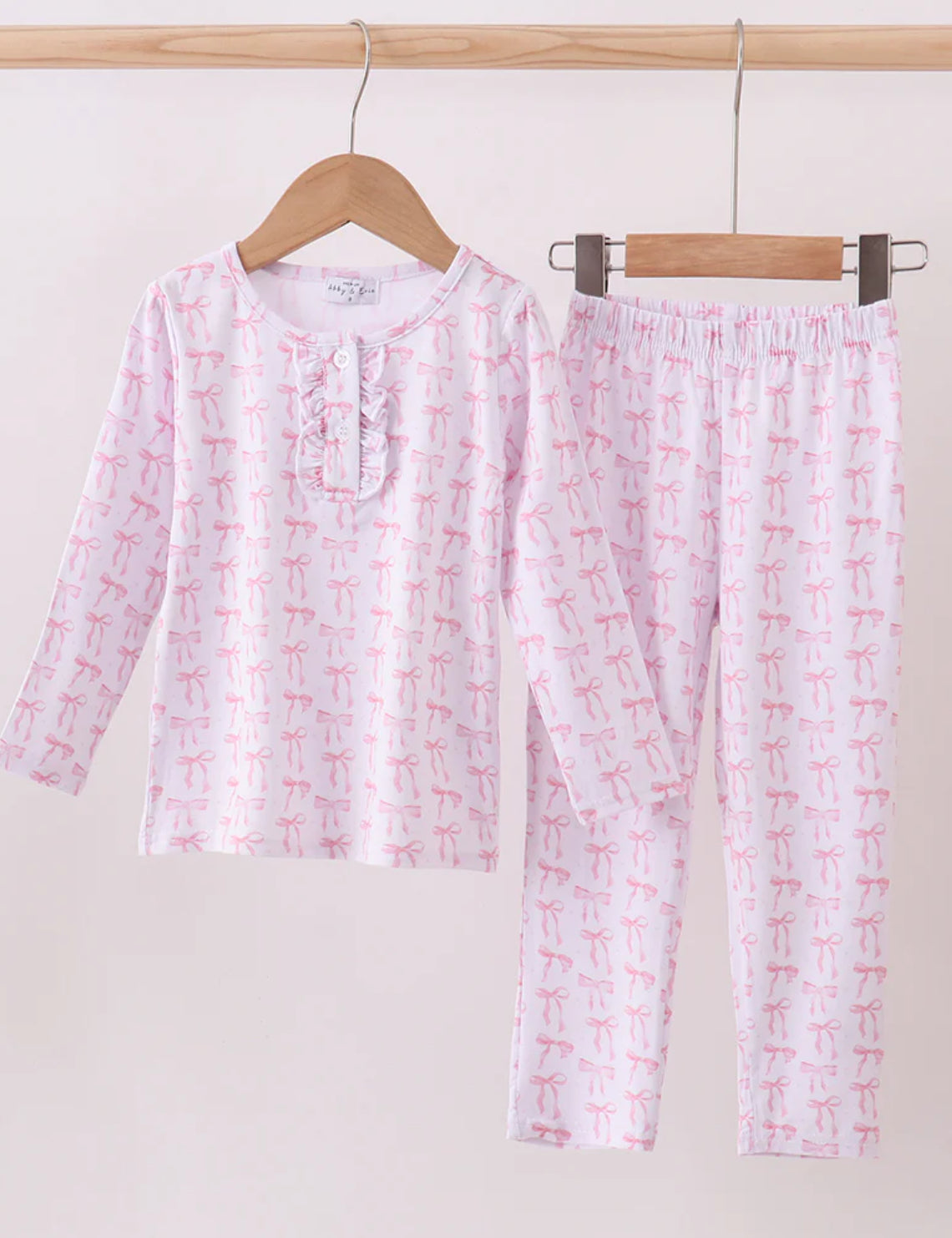 Bamboo • white/pink bow pant