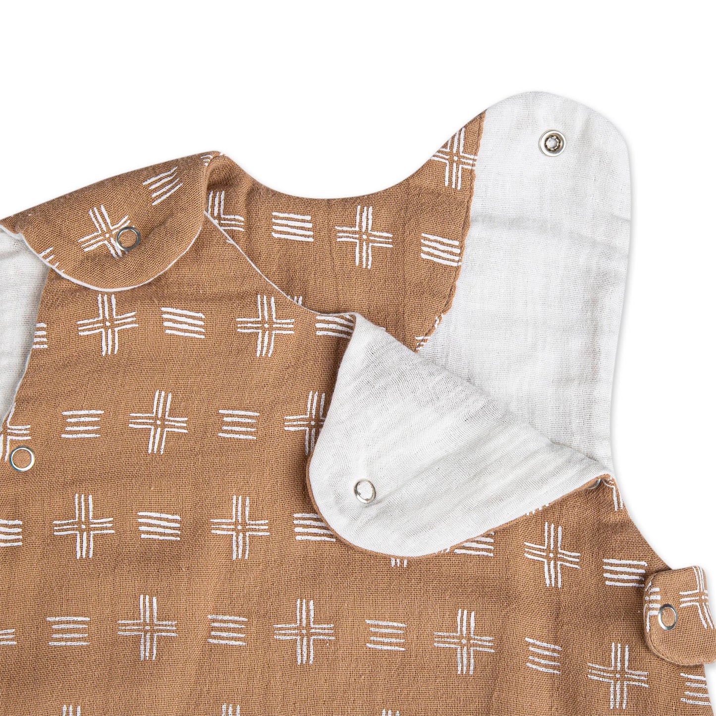 Ezra Wearable Blanket (Muslin Copper Dash) Size 0-9 Months