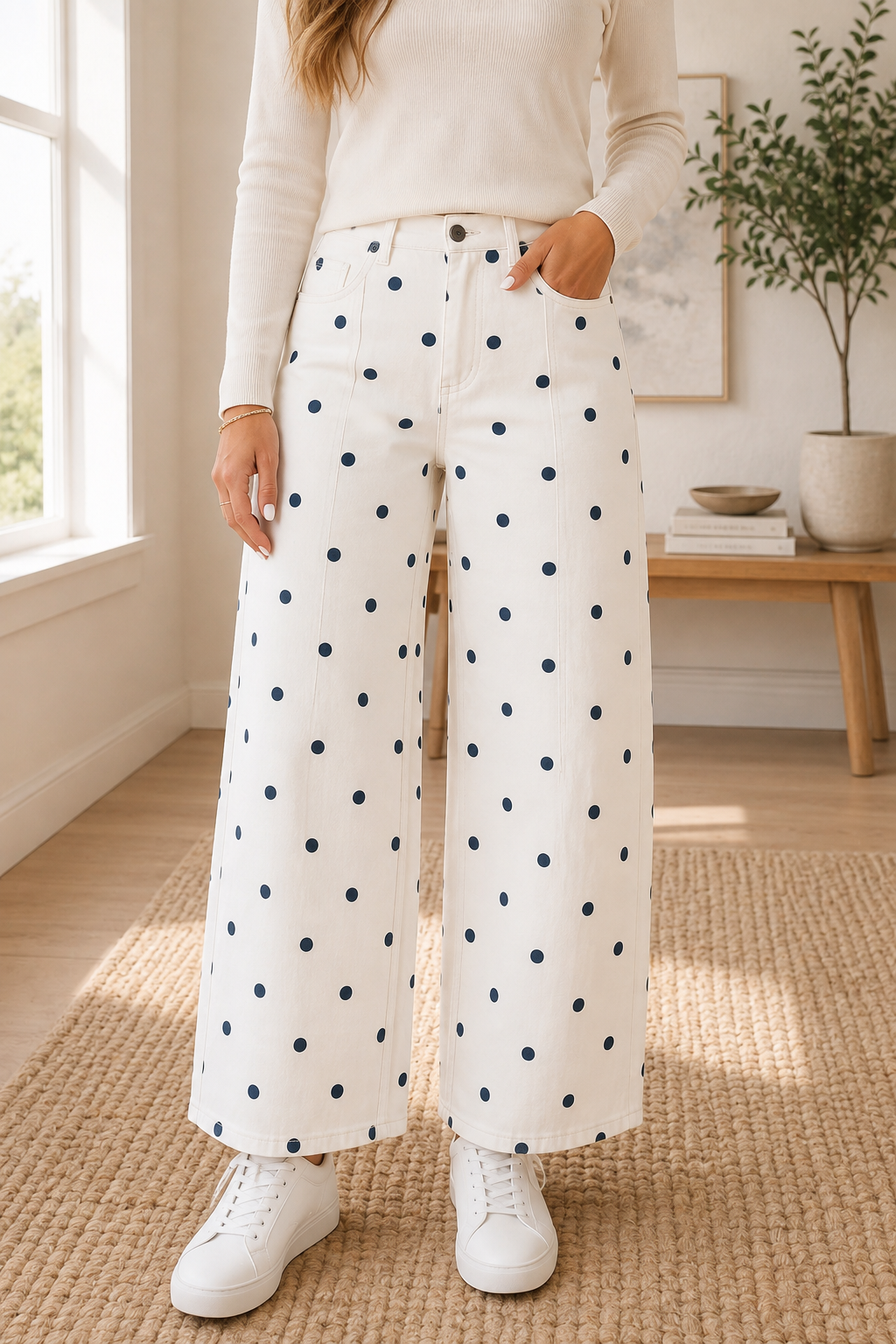 Polka Dot Barrel Jeans RTS