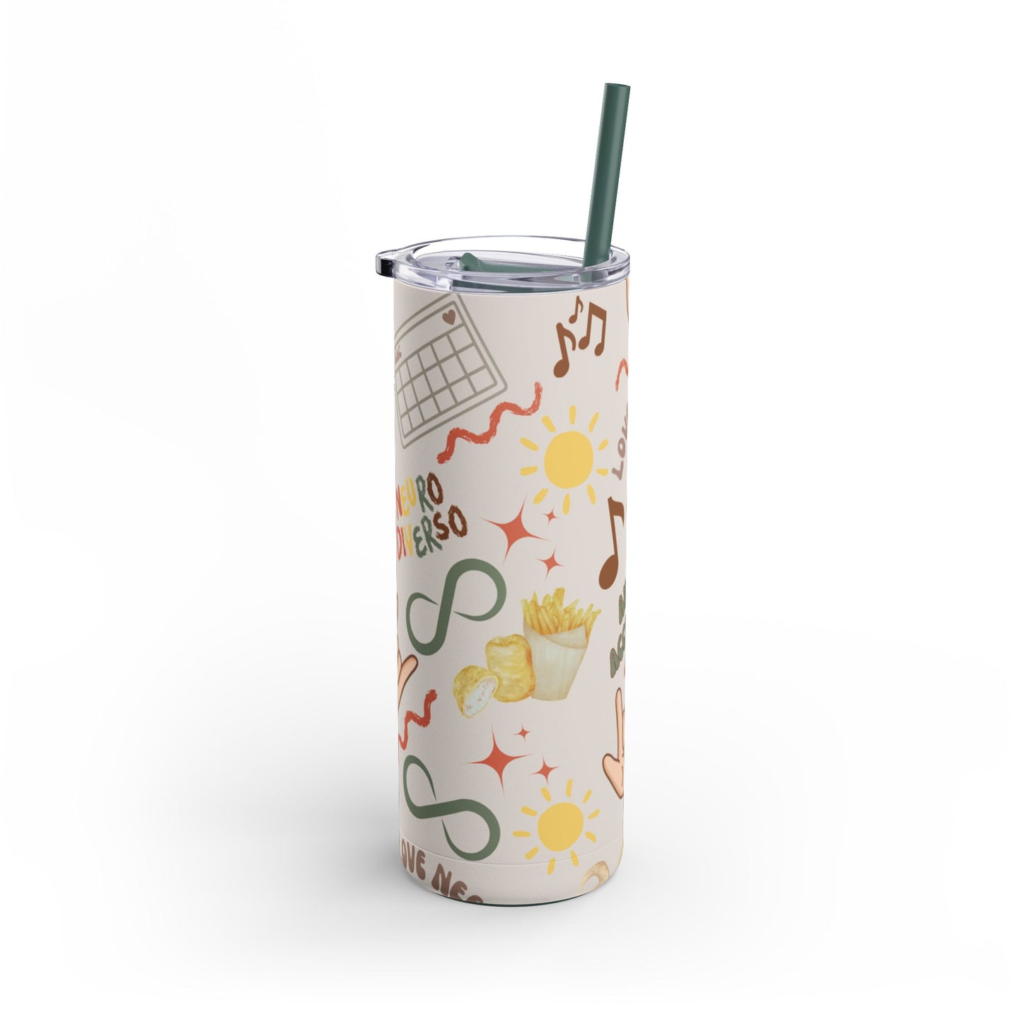 "Love Needs No Words" Skinny Matte Tumbler, 20oz