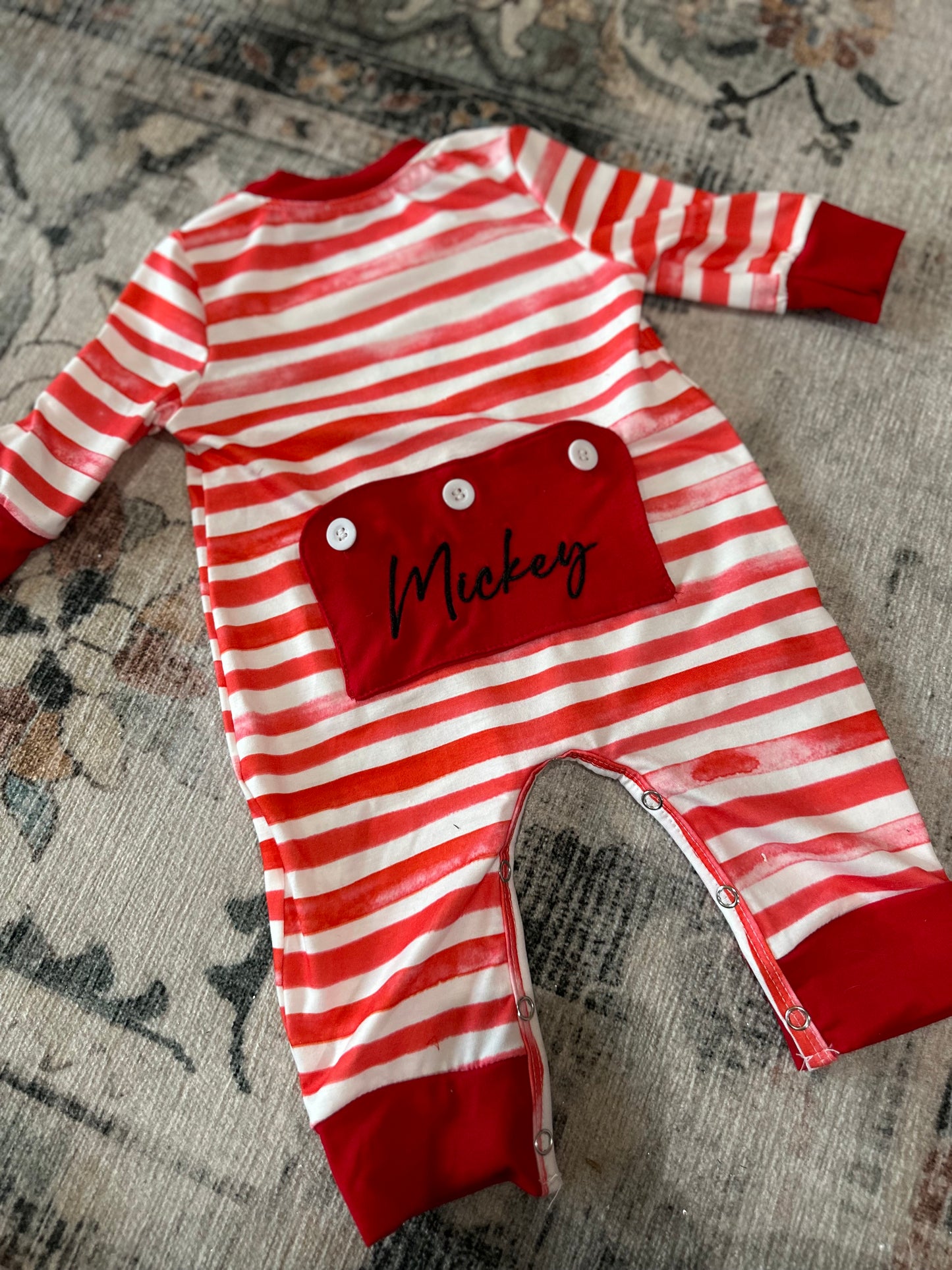 Boys Mickey butt flap romper