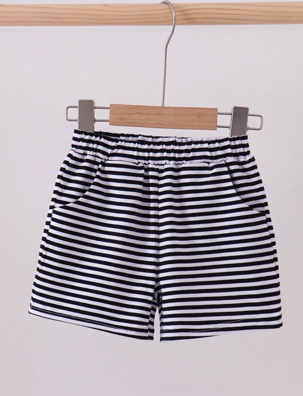 HD26 • boys navy blue stripe shorts