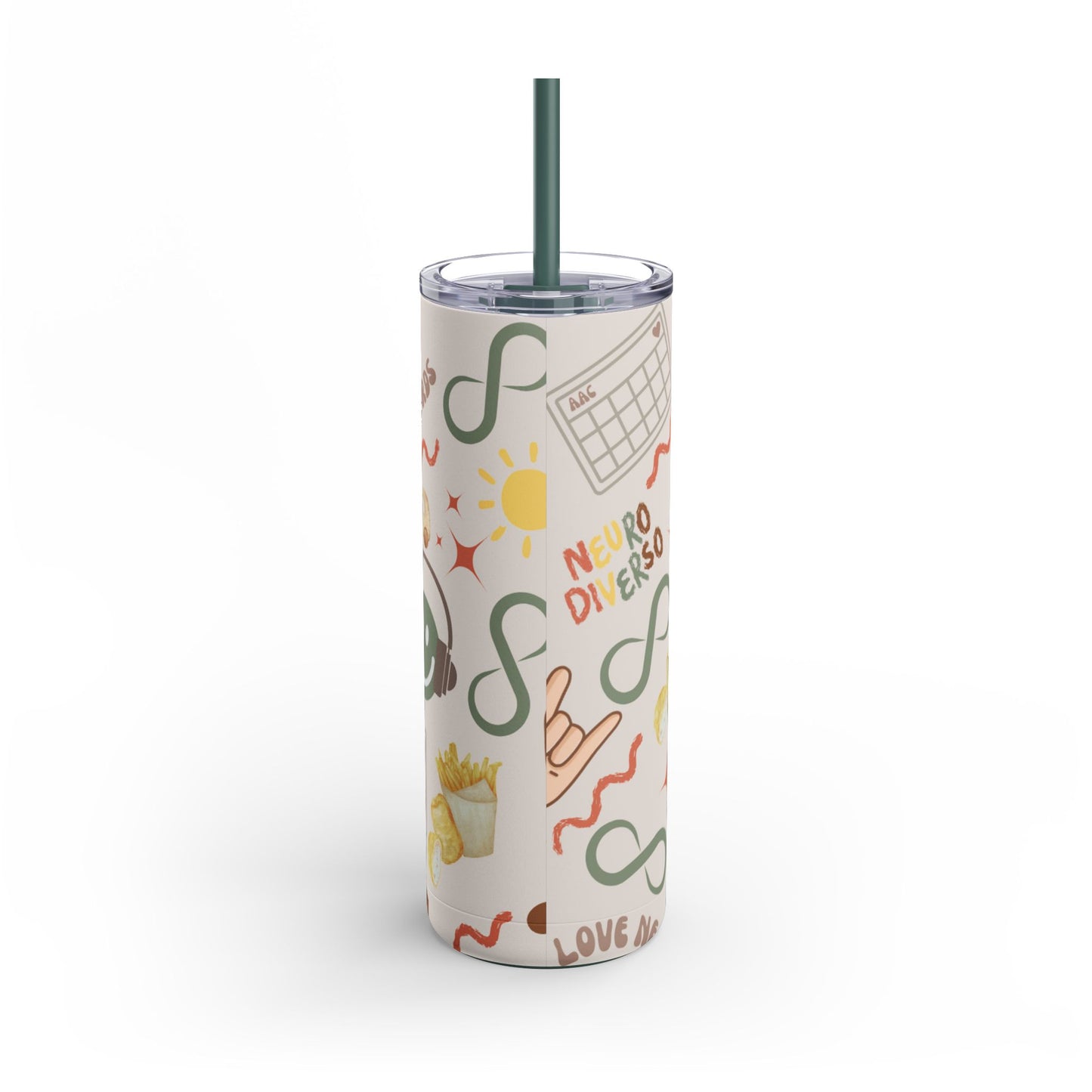 "Love Needs No Words" Skinny Matte Tumbler, 20oz