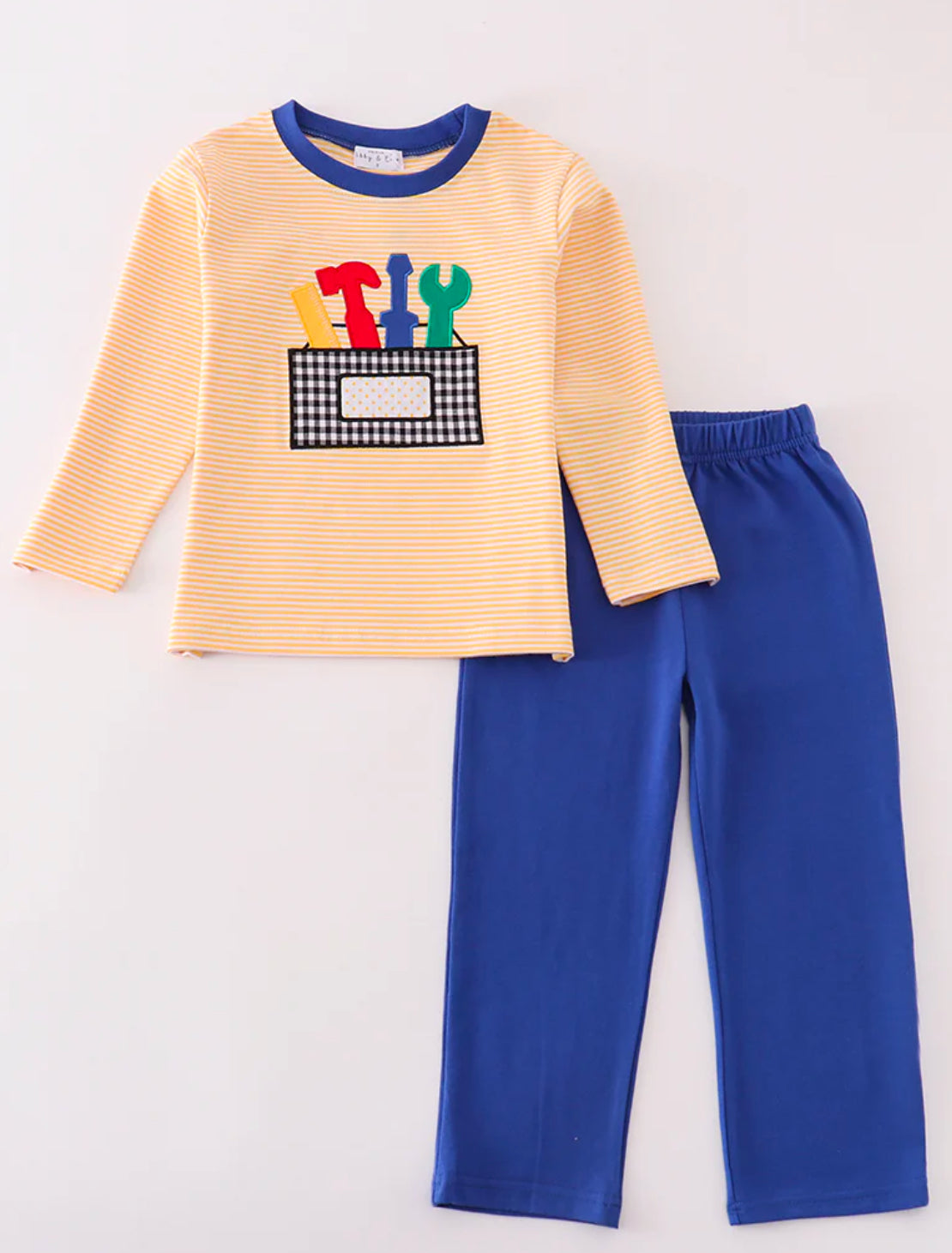 Boys stripe tool pant set