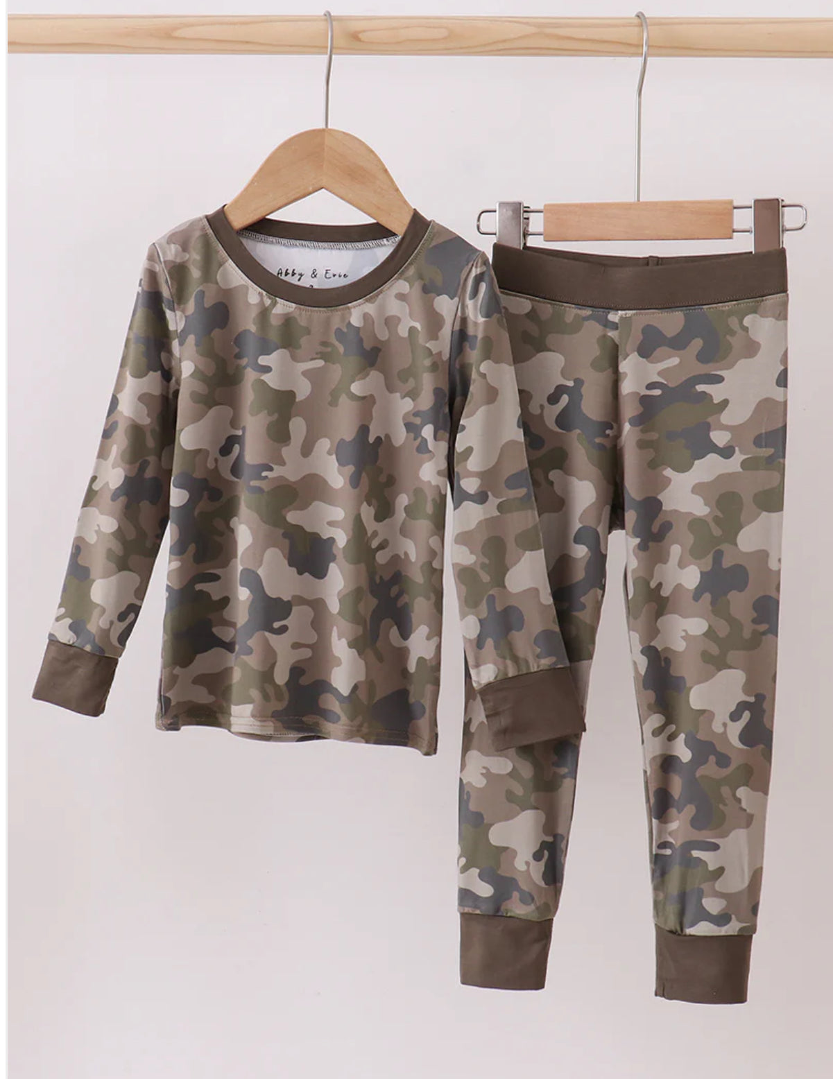 Bamboo • brown camo pant set