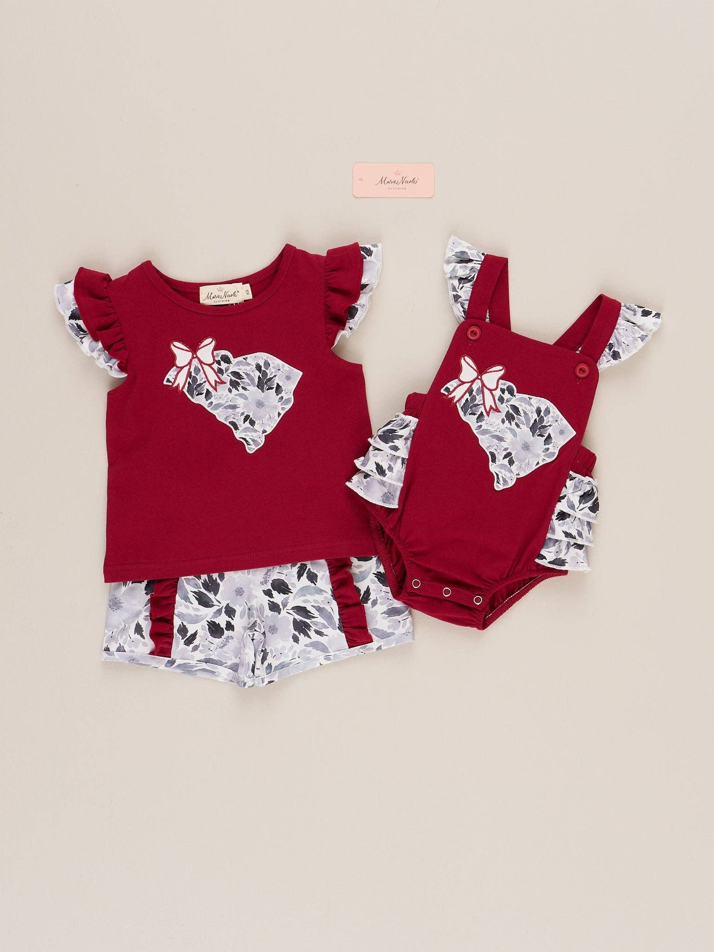 South Carolina Embroidered Floral Ruffle Bubble