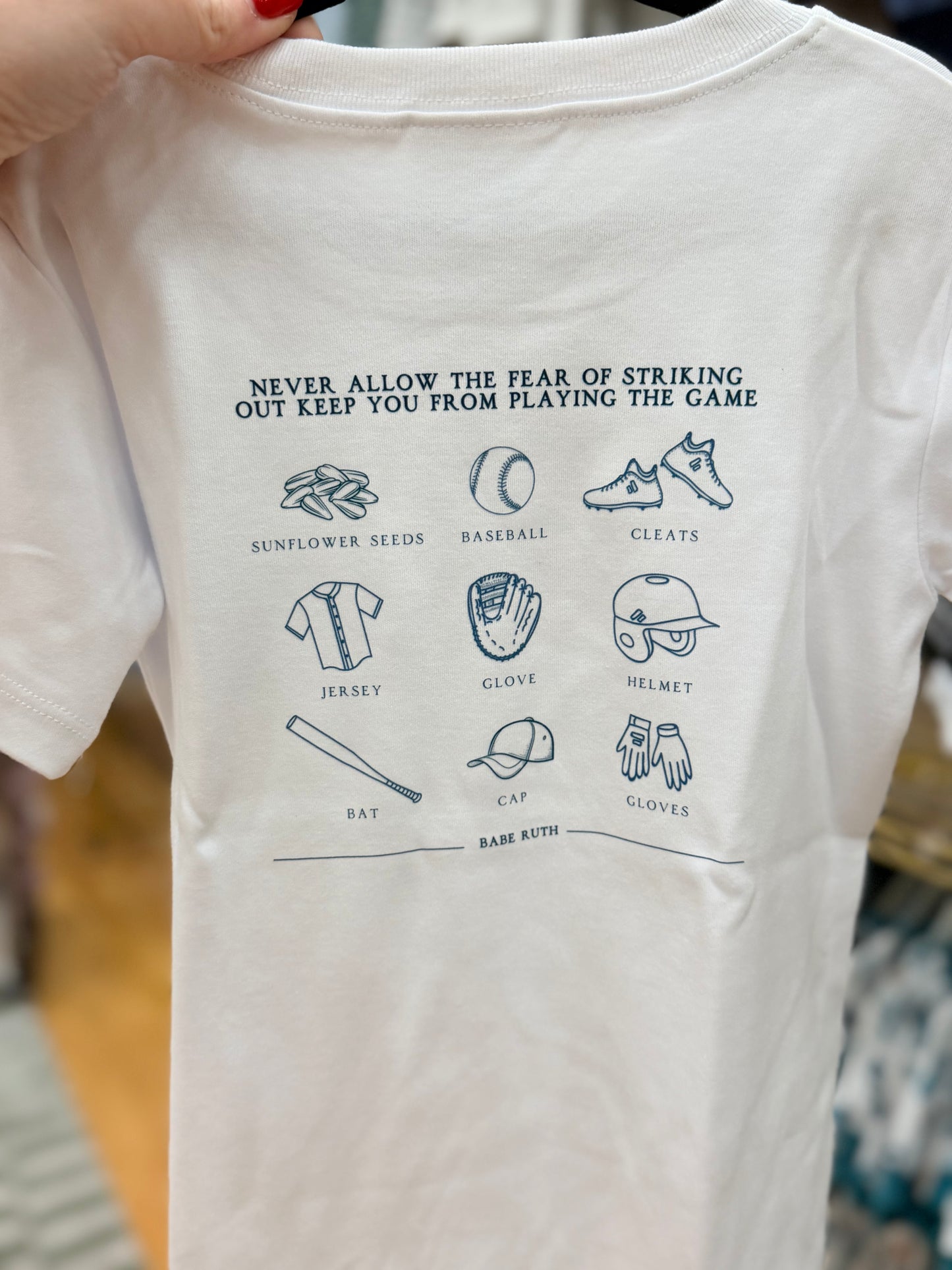 “Never Let The Fear” Boys Baseball T-Shirt