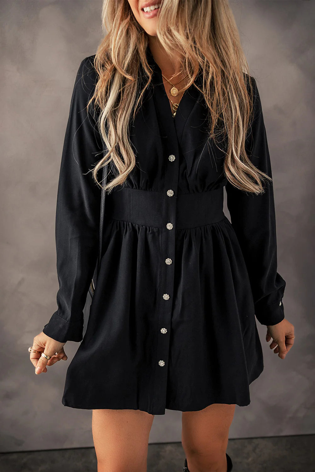Women’s - Black Clinched Dress - C&C