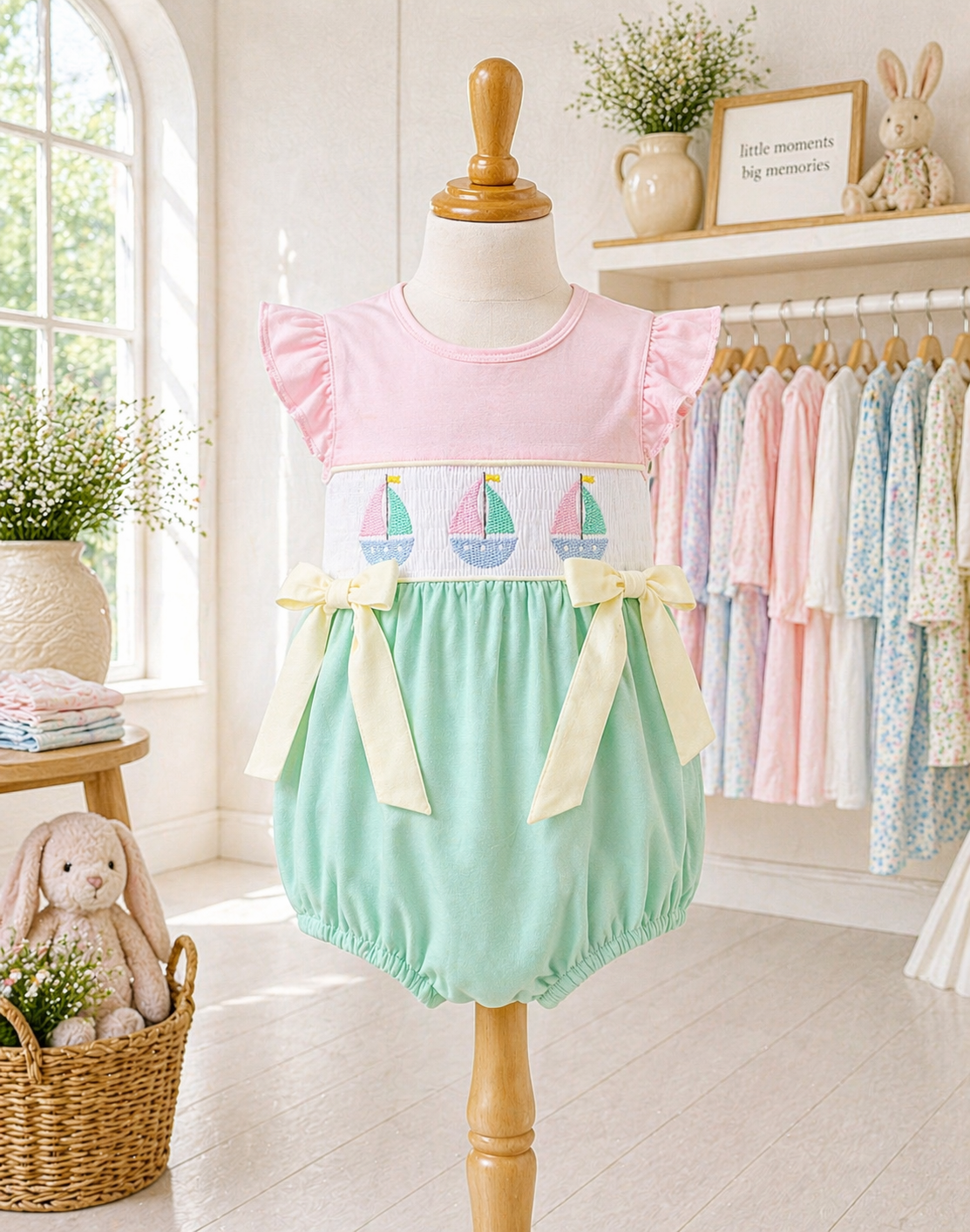 HD26 • smocked sailboat girls bubble