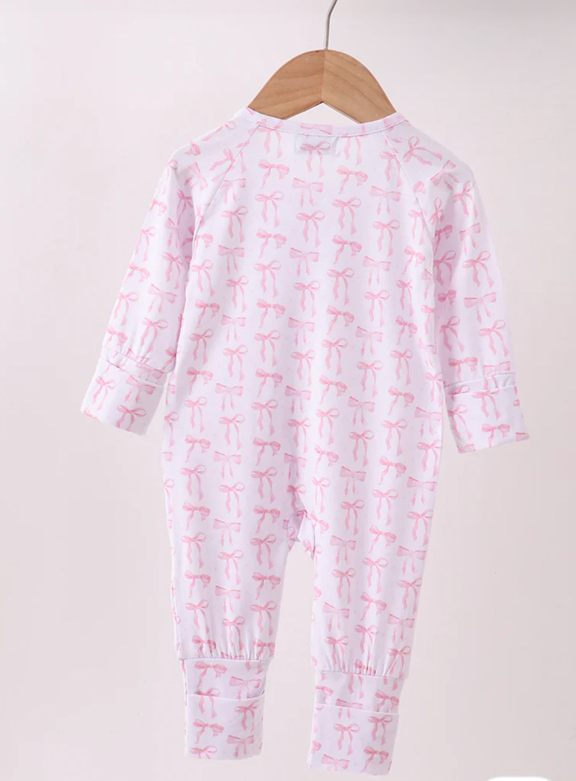 Bamboo • white/pink bow zippy