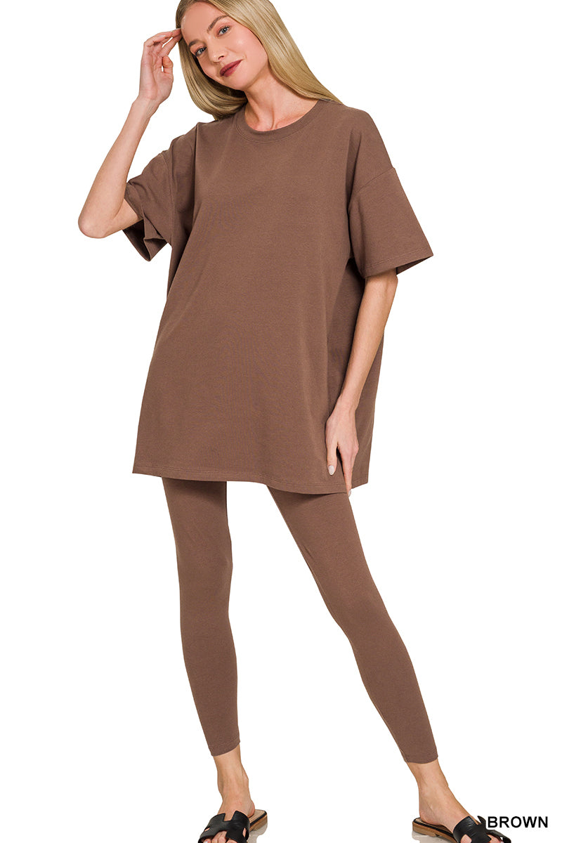 Cotton Round Neck Zenana Set *Multiple Colors* RTS