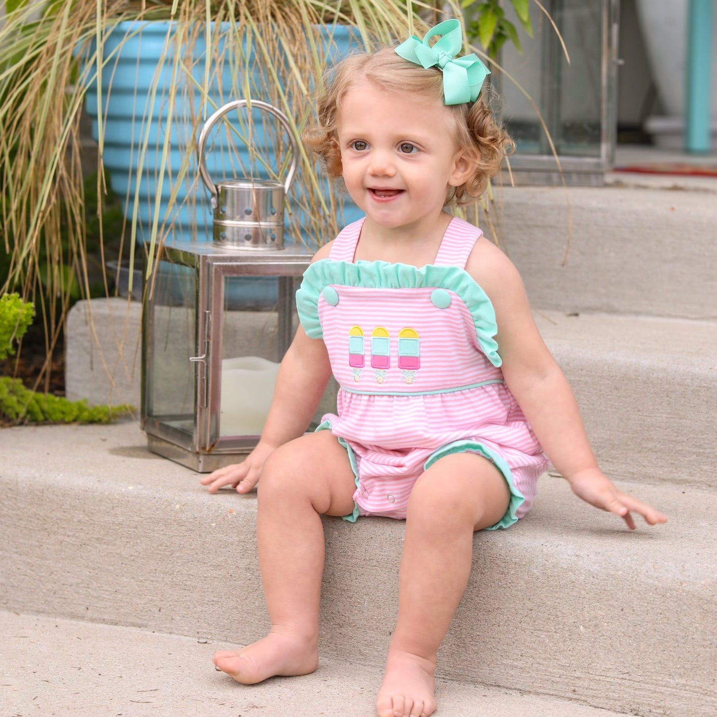 Girls Popsicle Ruffle Sunsuit