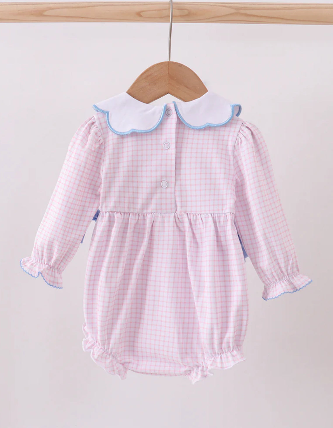 Thanksgiving 2025 • girls embroidered turkey pink & blue bubble