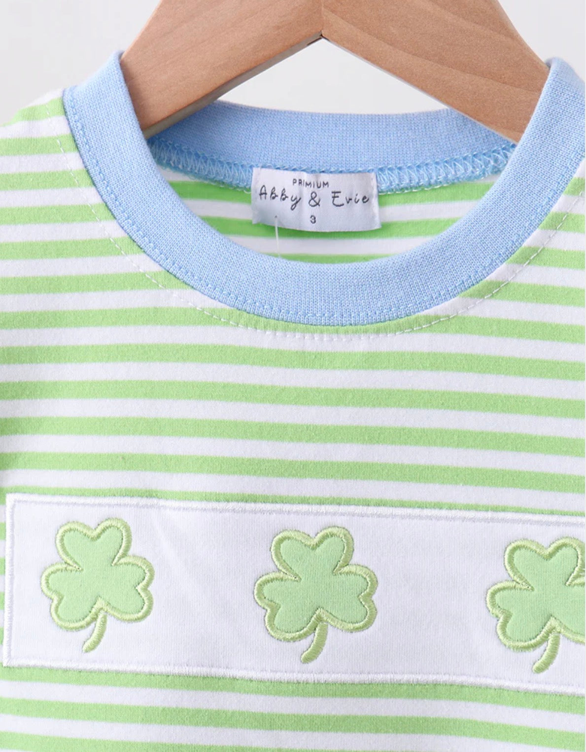 HD26 • Boys St.Patricks day embroidered clover pant set