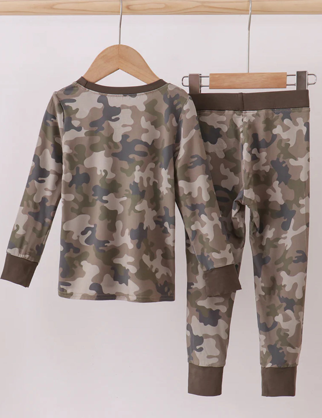 Bamboo • brown camo pant set