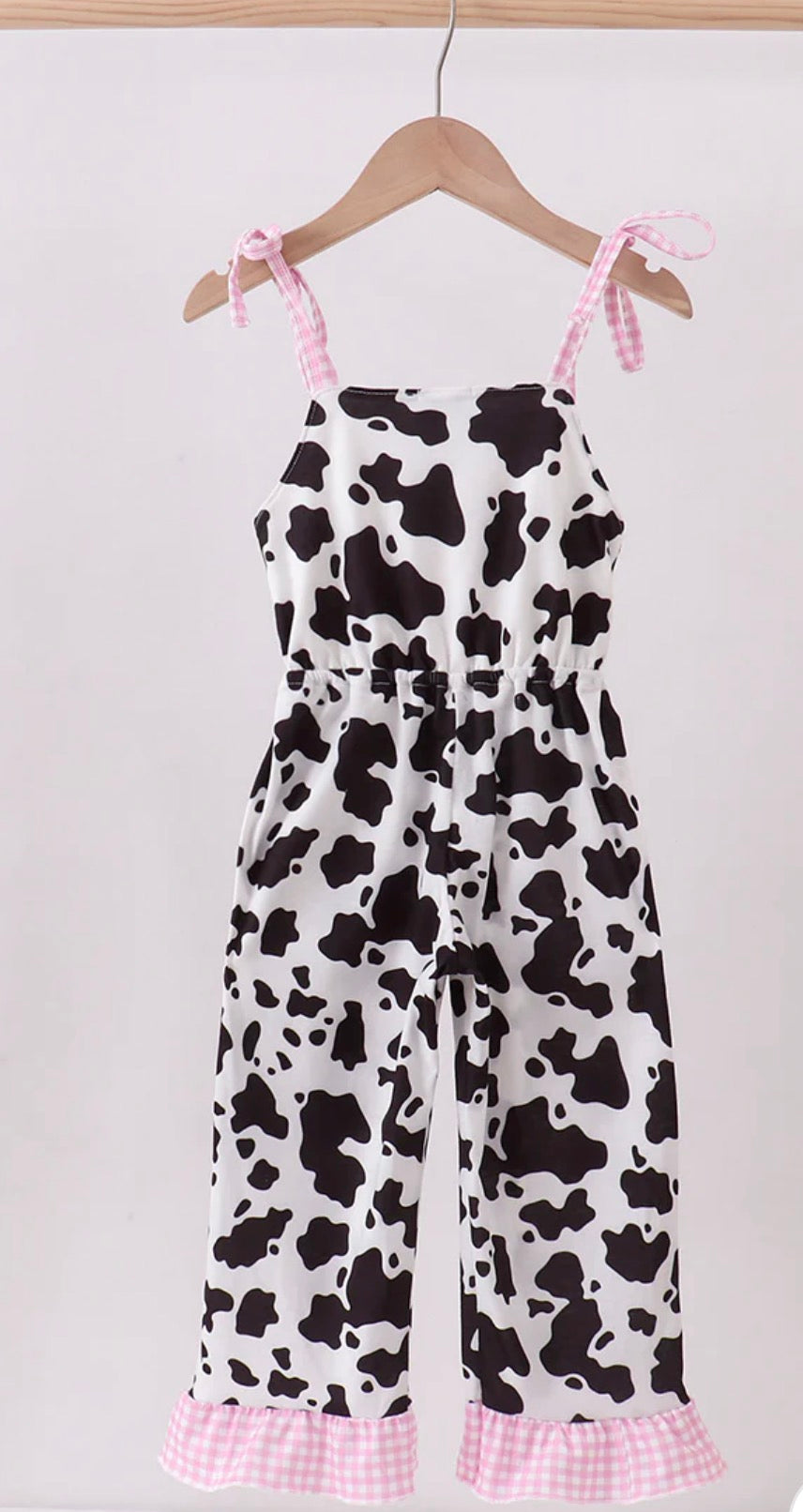 HD26 • girls cow print jumpsuit