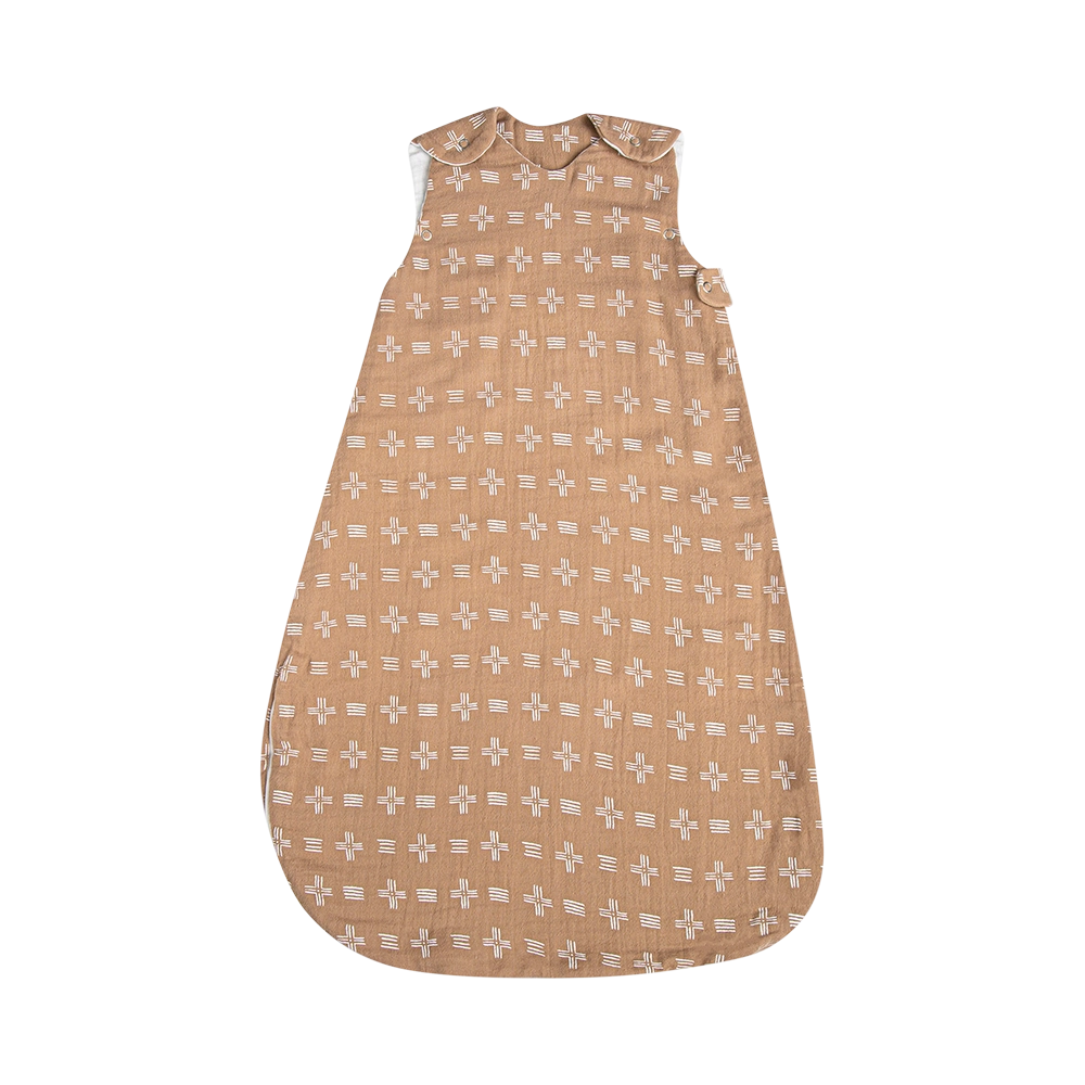 Ezra Wearable Blanket (Muslin Copper Dash) Size 0-9 Months