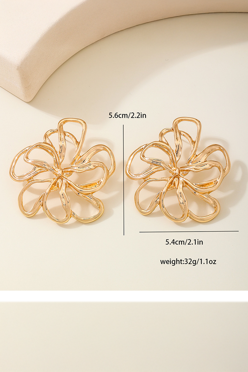 Gold Flower Earrings LT