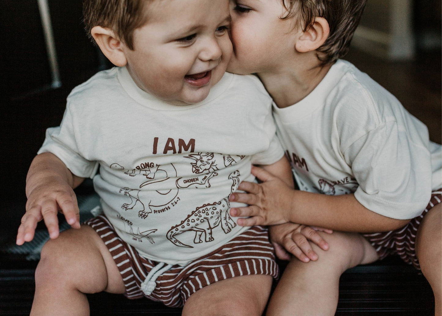 SALE - Dino Affirmation Words For Kids, Christian Shirts For Kids