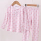 Bamboo • pink bow stripe pant