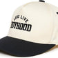 Kids/Baby Two Tone Cap - Long Live Boyhood - Black/Beige
