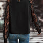 Black Floral Lace Blouse RTS