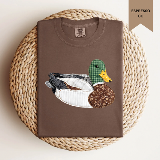 Faux Quilt Mallard Tee.