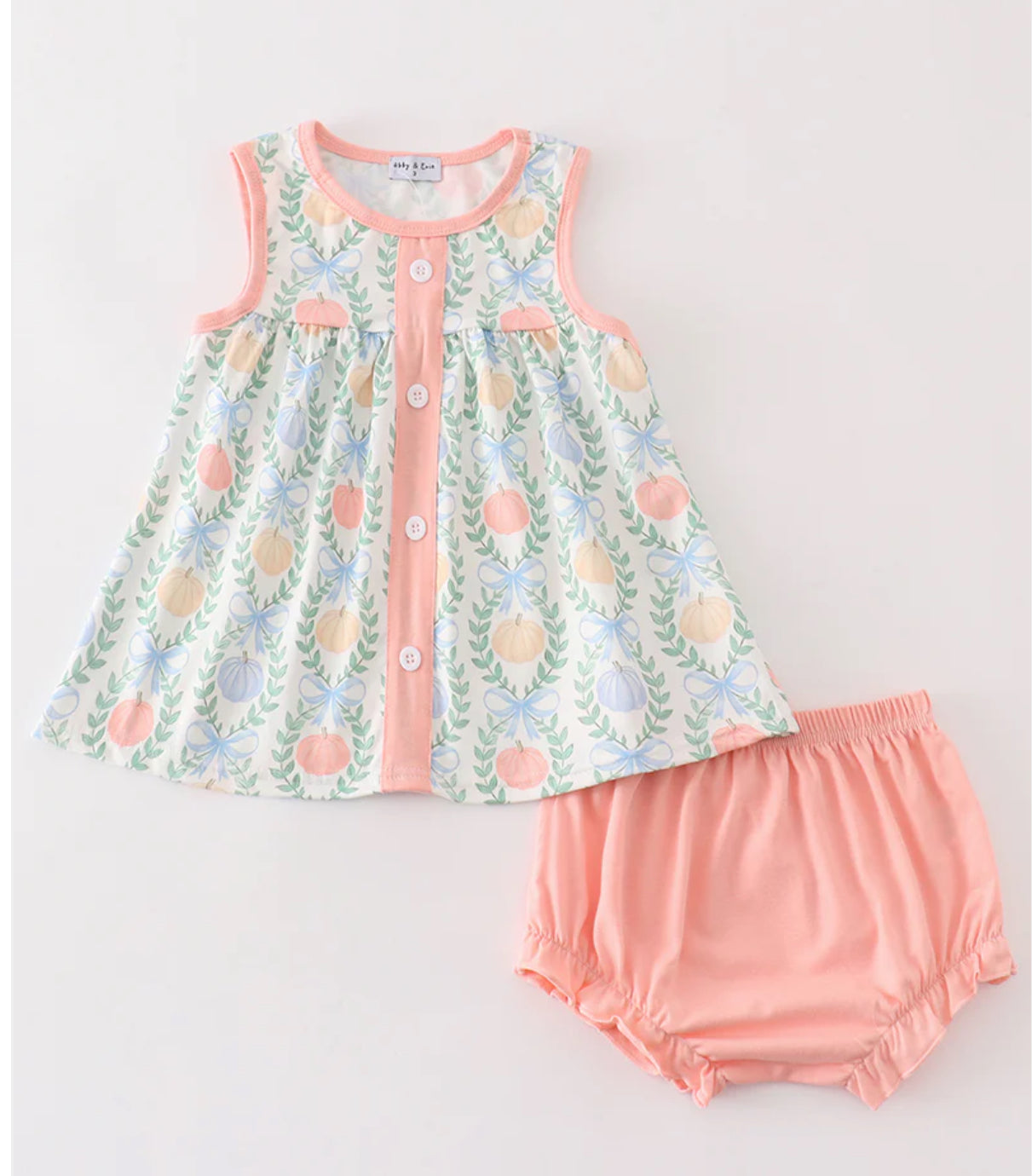 Fall 2025 • girls Grandmillenial pumpkin bloomer set