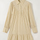 Brown Stripe Collared Dress RTS