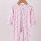 Bamboo • pink bow stripe zippy