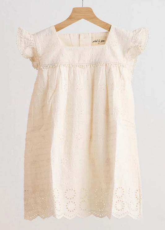 Girls white lace dress
