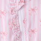 Bamboo • pink bow stripe zippy