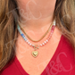 Rainbow Heart Layered Necklace RTS