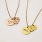 Personalized Disk Necklace with Custom Kids Initials