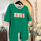 Christmas 2025 • boys green machine smocked gingerbread romper