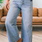Button Fly Wide Leg Jeans LT