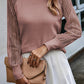 Pink Mesh Ribbed Top RTS