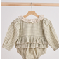 Girls Green Gingham & Lace bubble