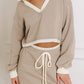 Beige Raw Edge Skirt Set RTS