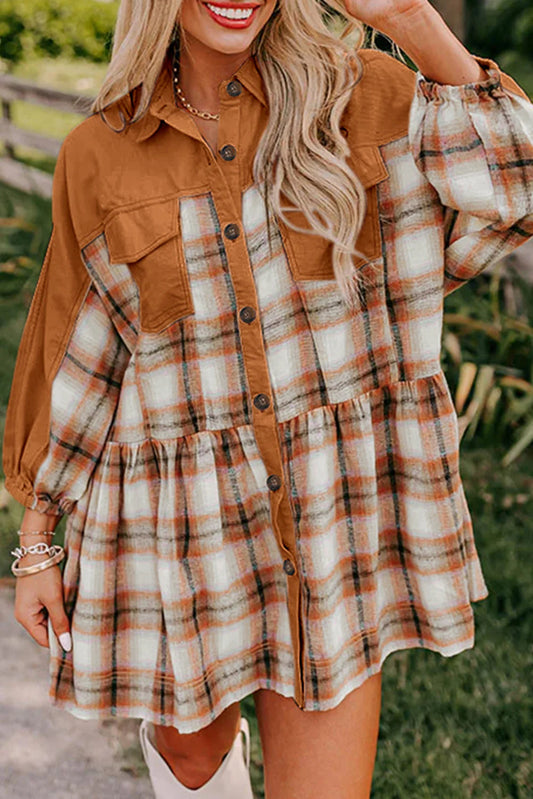 C&C Women’s - Khaki Plaid Tunic Dress