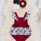 South Carolina Embroidered Floral Ruffle Bubble