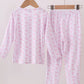 Bamboo • white/pink bow pant