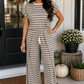 Khaki Striped Pants Set RTS