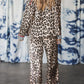 Khaki Leopard Pajama Set RTS