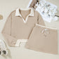 Beige Raw Edge Skirt Set RTS