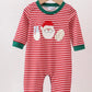 Christmas 2025 • boys milk Santa & cookies French knot romper