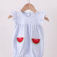 HD26 • girls watermelon appliqué bubble