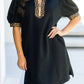 Leopard Patchwork Quarter Zip Mini Dress RTS