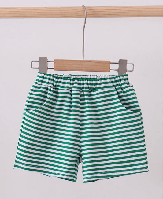 HD26 • boys green stripe short