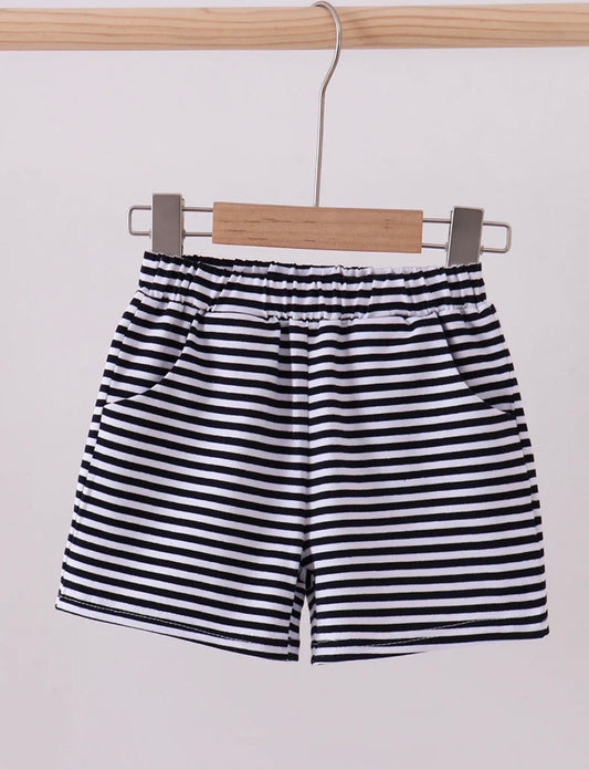 HD26 • boys navy blue stripe shorts